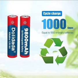 זוג סוללות נטענות AA - 9800MAH