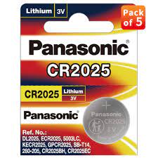 5 X סוללת כפתור PANASONIC CR2025